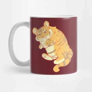 sad cat chonky tiger Mug